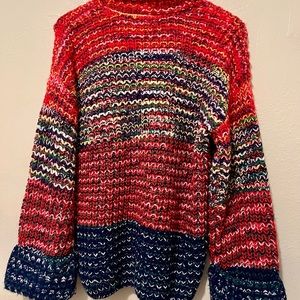 Forever 21 Chunky Multicolor Turtleneck Sweater